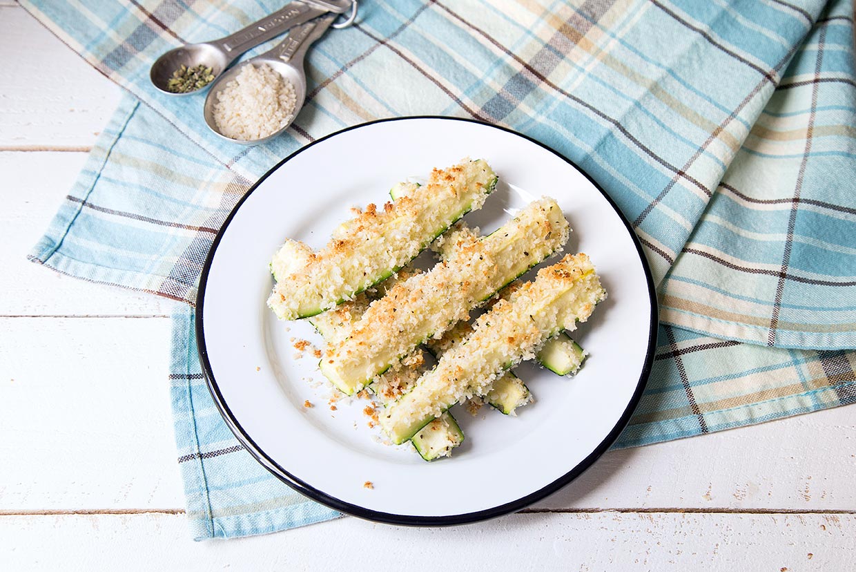 Crunchy Baked Zucchini Sticks Recipe  MyFoodDiary