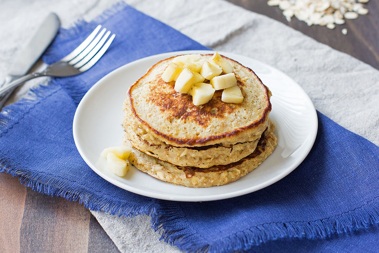 Oatmeal Banana Pancakes Recipe  MyFoodDiary