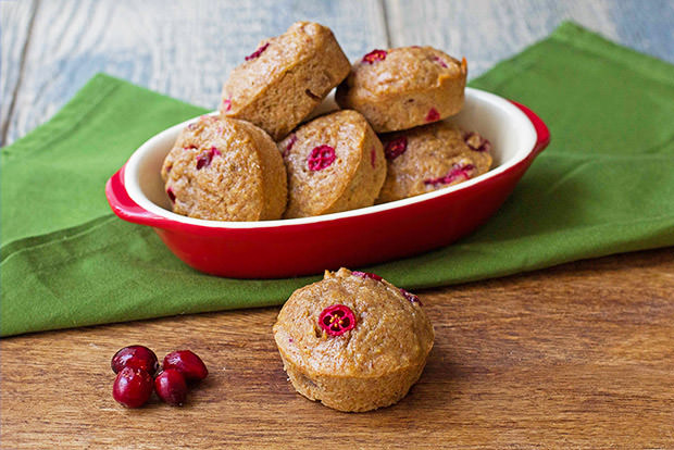 Cranberry Cornmeal Muffins in Bowl